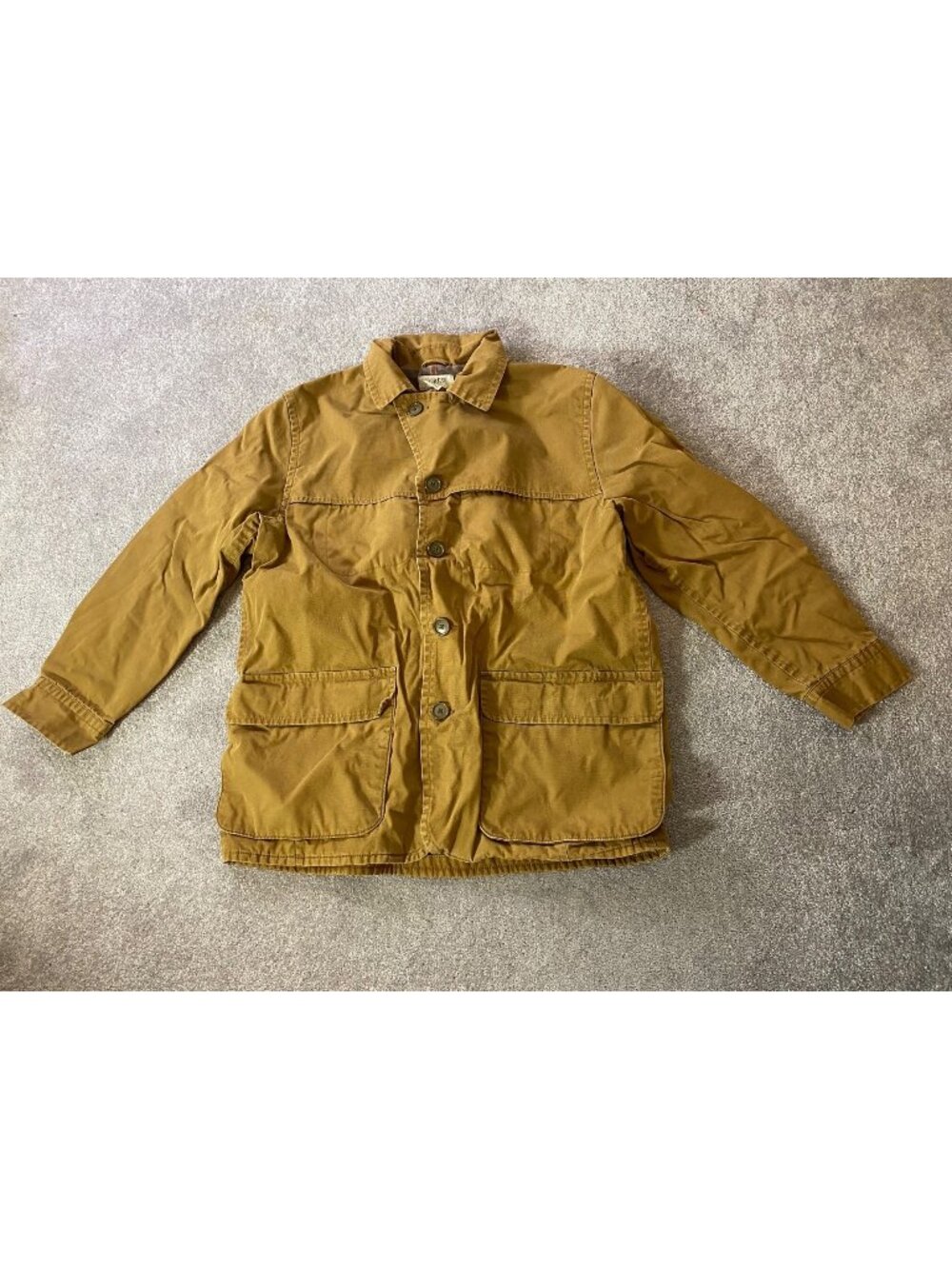 J.Crew Mens Brown Utility Jacket Large Cotton Blend